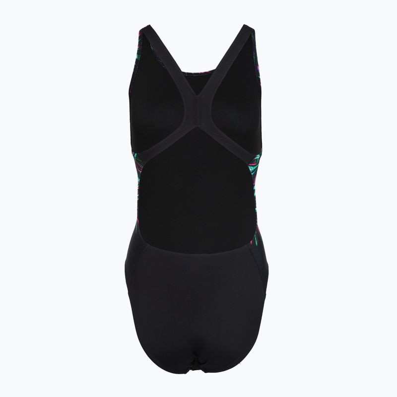 Costum de baie întreg pentru femei Speedo FL Placement Printed Powerback firework burst/black 2