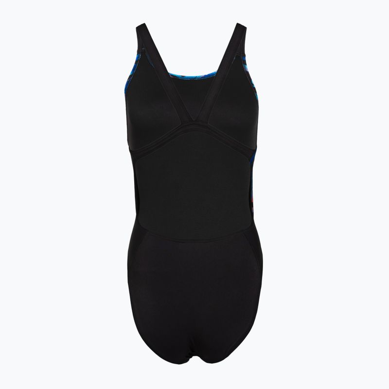 Costum de înot întreg pentru femei Speedo Placement Printed Leaderback canyon ombre/black 2