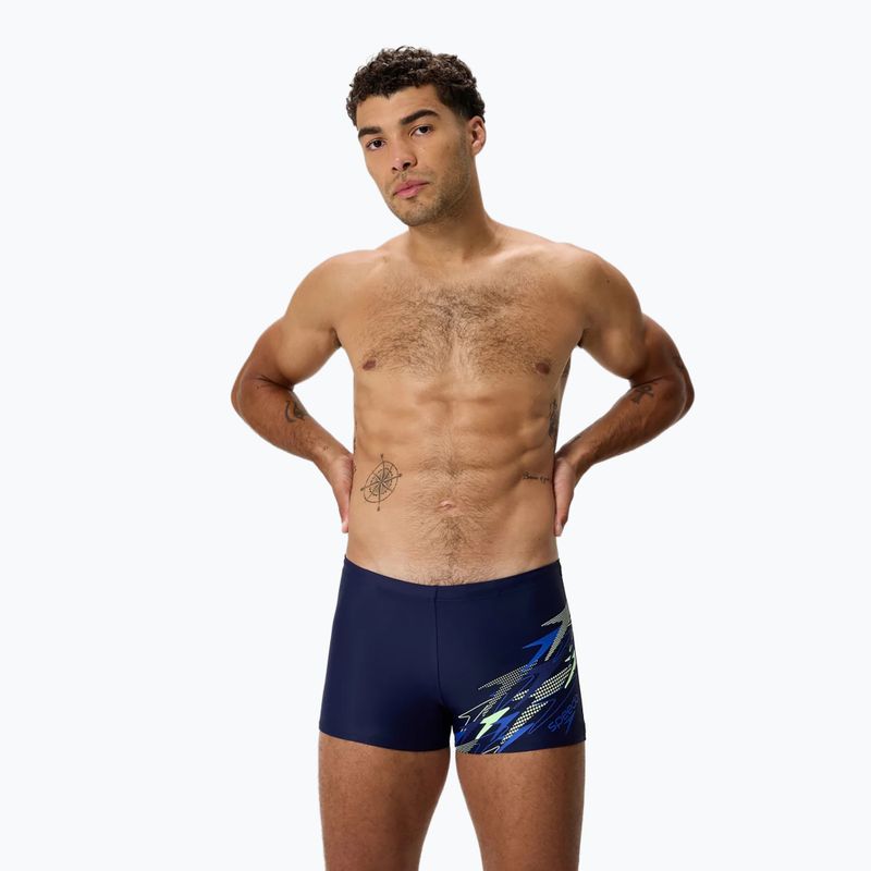 Boxeri de baie pentru bărbați Speedo Medley Logo Aquashort peacoat/deep sapphire 3