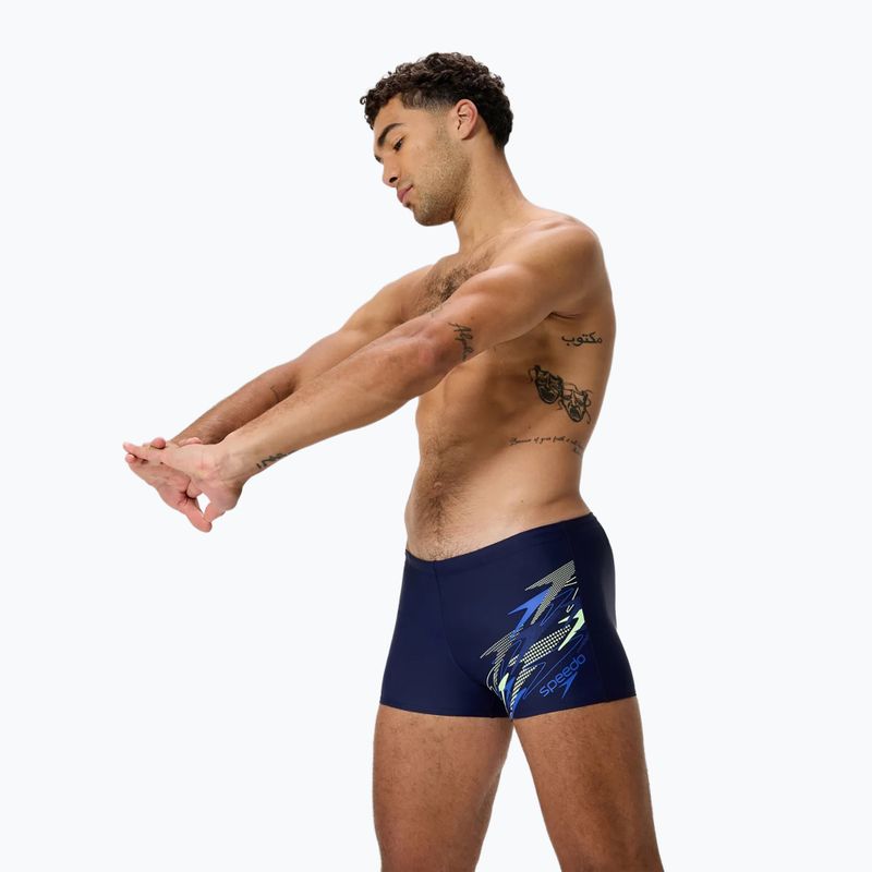 Boxeri de baie pentru bărbați Speedo Medley Logo Aquashort peacoat/deep sapphire 5