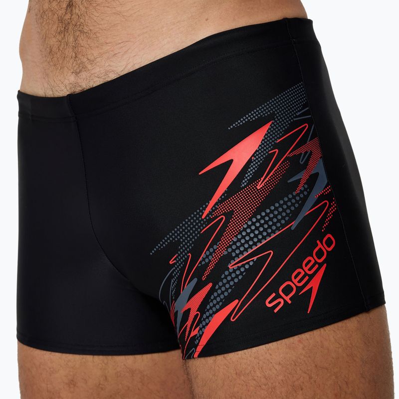 Boxeri de baie pentru bărbați Speedo Medley Logo Aquashort anthracite/hrr 5