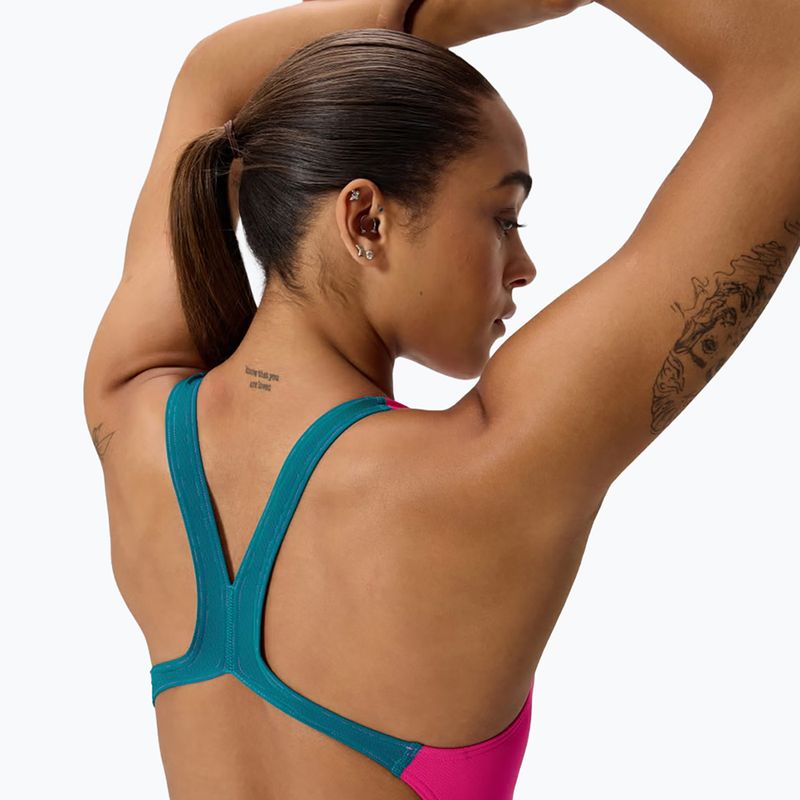 Costum de înot întreg pentru femei Speedo Solid Powerback punchy pink 3
