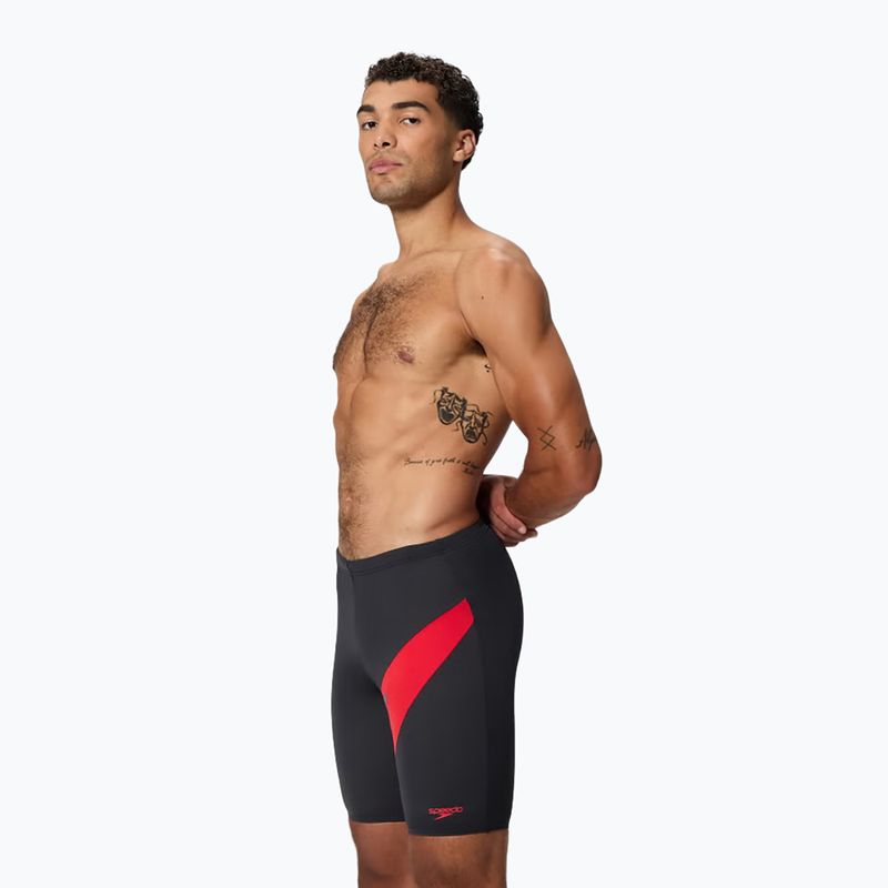 Jammer de înot pentru bărbați Speedo Hyperboom anthracite/high risk red 2