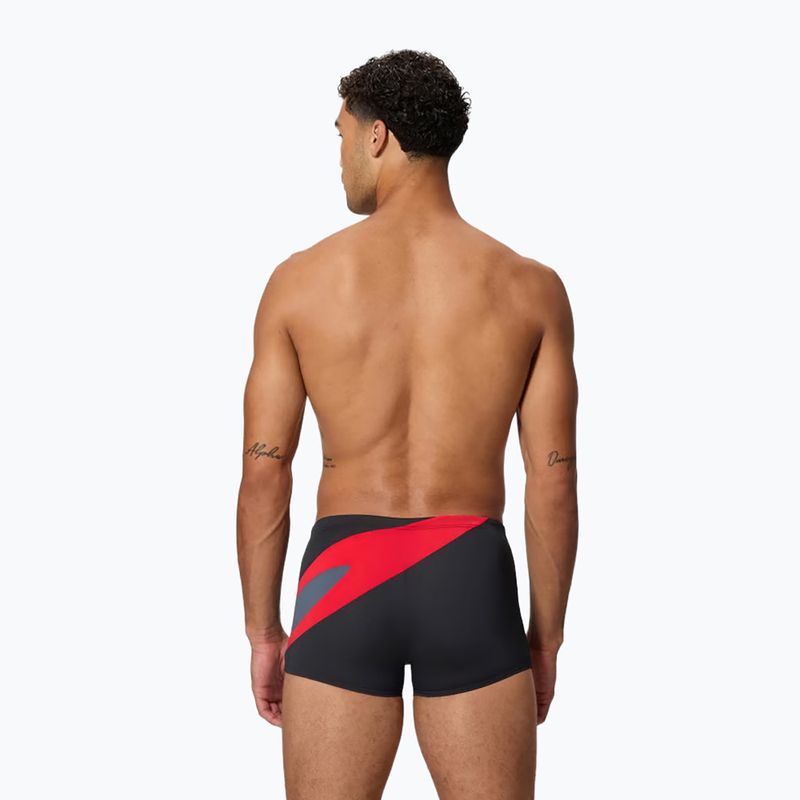 Boxeri de înot pentru bărbați Speedo Hyperboom Aquashort anthracite/high risk red 2