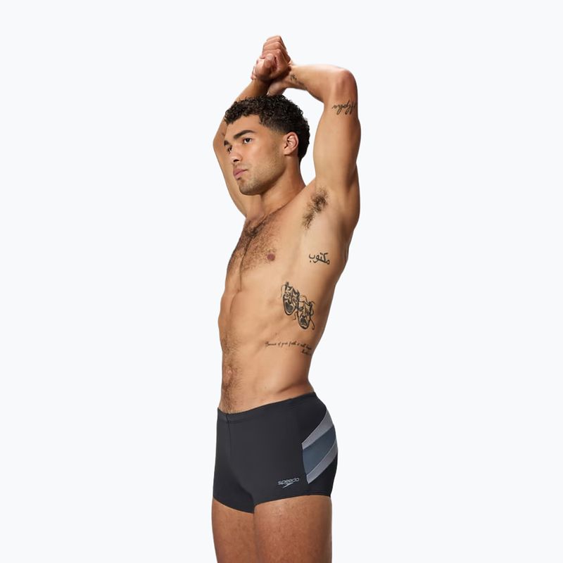 Boxeri de înot pentru bărbați Speedo Hyperboom Aquashort anthracite/coin grey 3