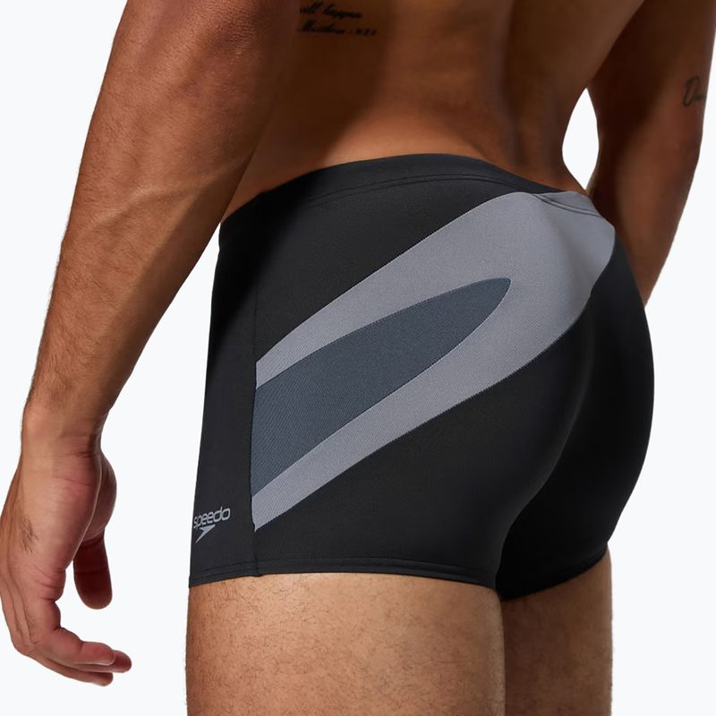 Boxeri de înot pentru bărbați Speedo Hyperboom Aquashort anthracite/coin grey 5