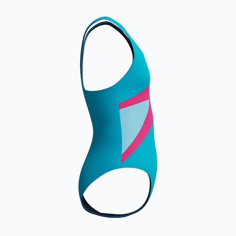 Costum de înot întreg pentru copii Speedo Hyperboom Butterfly Back mayan blue/margarita pink 4