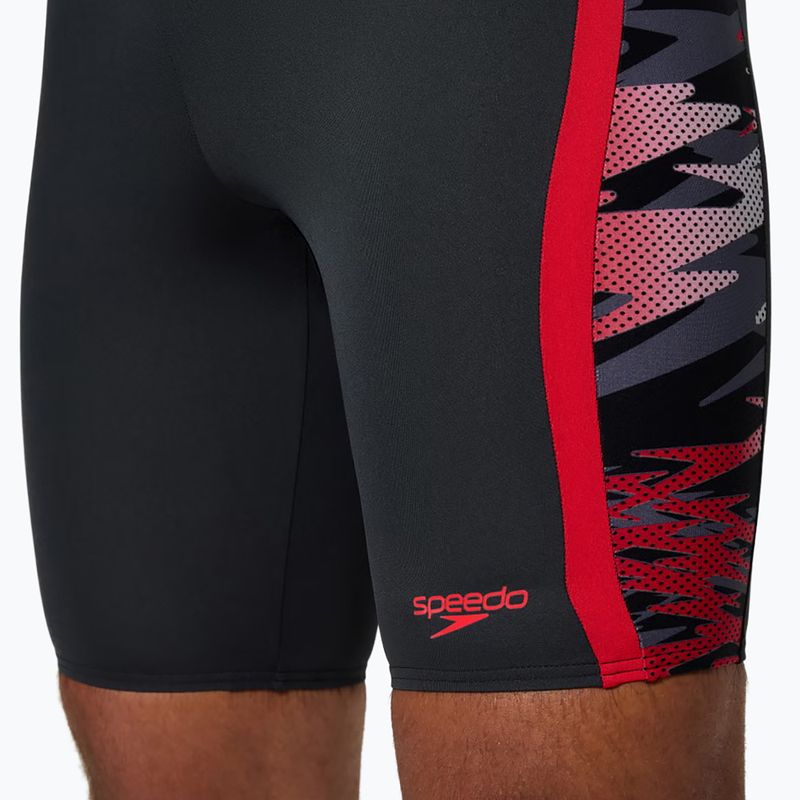 Jammer de înot pentru bărbați Speedo Hyper Boom Splice anthracite/high risk red 4