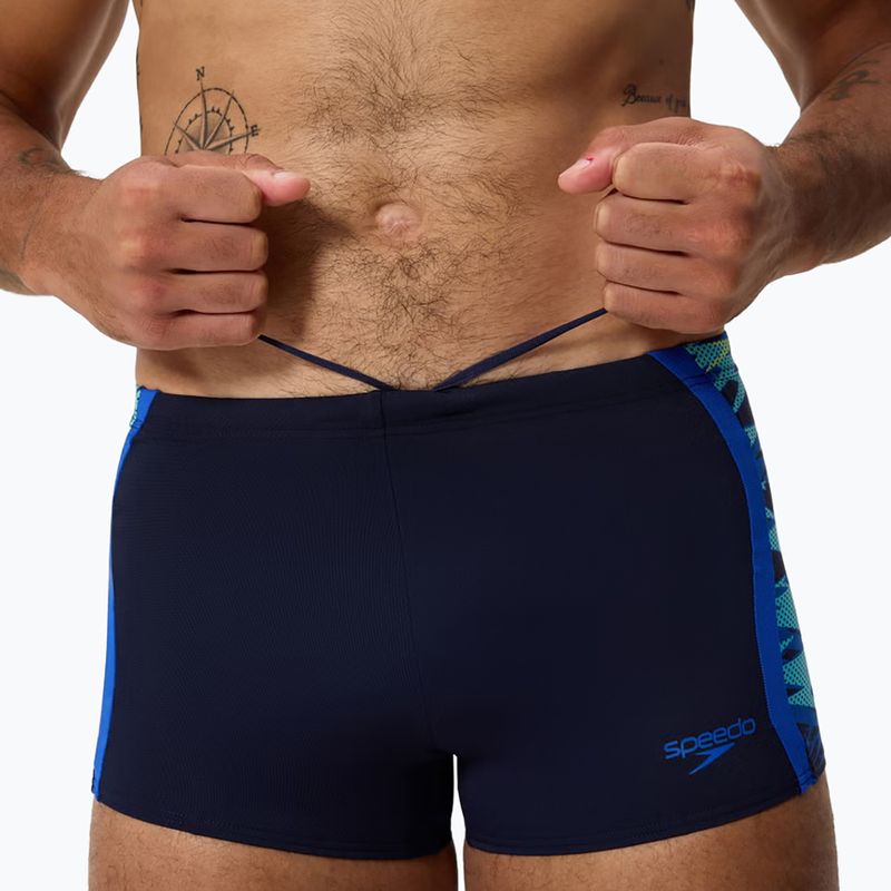 Boxeri de înot Speedo Hyperboom Splice Aquashort peacoat/deep sapphire 4