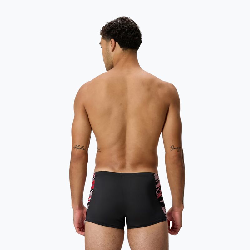 Boxeri de înot Speedo Hyperboom Splice Aquashort anthracite/high risk red 2