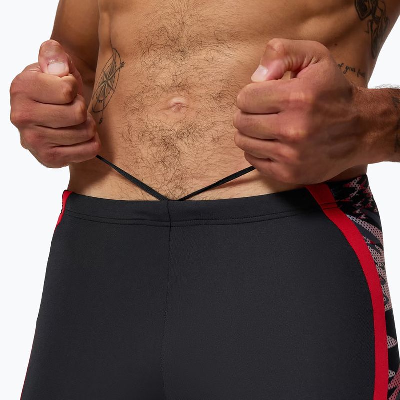 Jammer de înot pentru bărbați Speedo Hyper Boom Splice Mid anthracite/high risk red 4