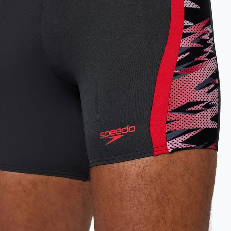 Jammer de înot pentru bărbați Speedo Hyper Boom Splice Mid anthracite/high risk red 5