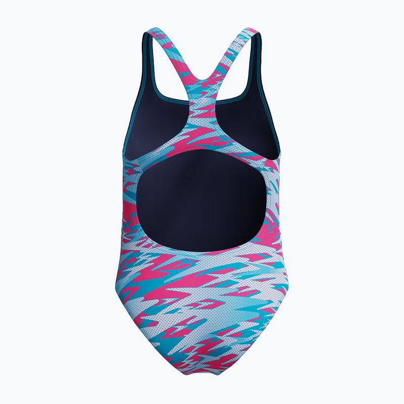 Costum de înot întreg pentru copii Speedo Hyperboom Print Medalist margarita pink 2