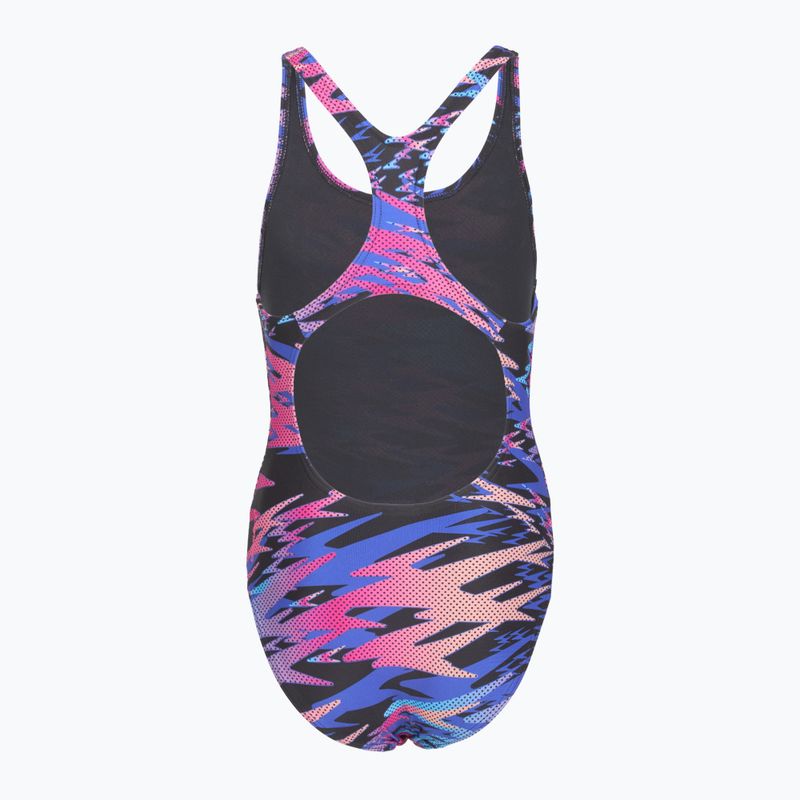 Costum de înot întreg pentru copii Speedo Hyperboom Print Medalist anthracite 2