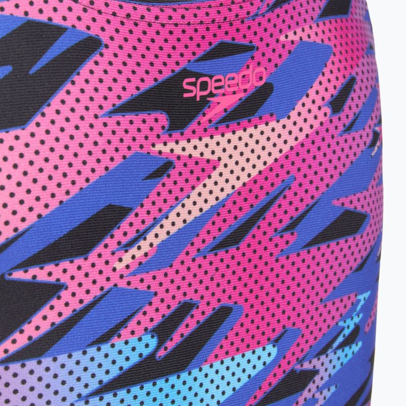 Costum de înot întreg pentru copii Speedo Hyperboom Print Medalist anthracite 3