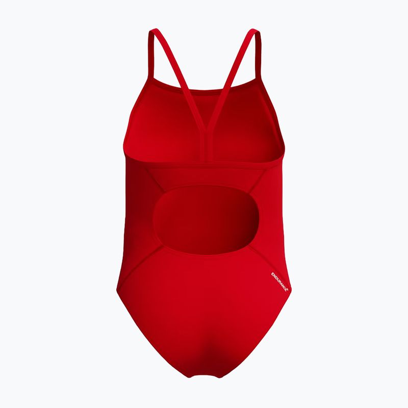 Costum de înot întreg pentru copii Speedo Endurance+ Logo Thinstrap high risk red 2