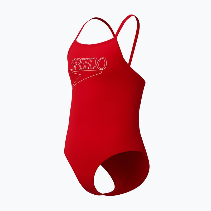 Costum de înot întreg pentru copii Speedo Endurance+ Logo Thinstrap high risk red 3