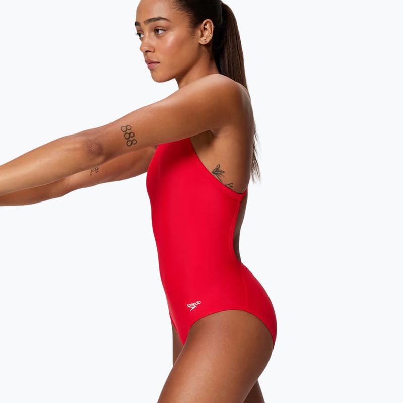 Costum de înot întreg pentru femei Speedo Solid EnduraSoft Turnback team red 3
