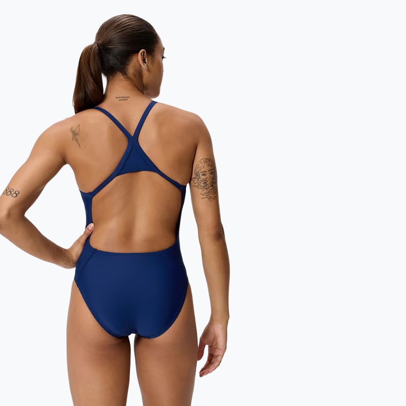 Costum de înot întreg pentru femei Speedo Solid EnduraSoft Turnback team navy 2