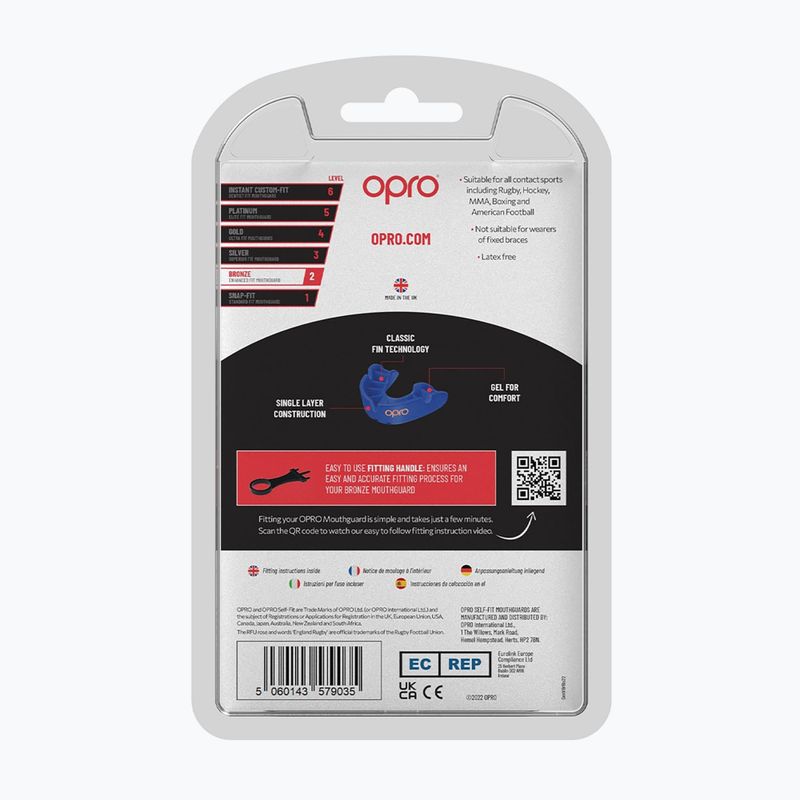 Protector de maxilar Opro Bronze GEN5 albastru 3