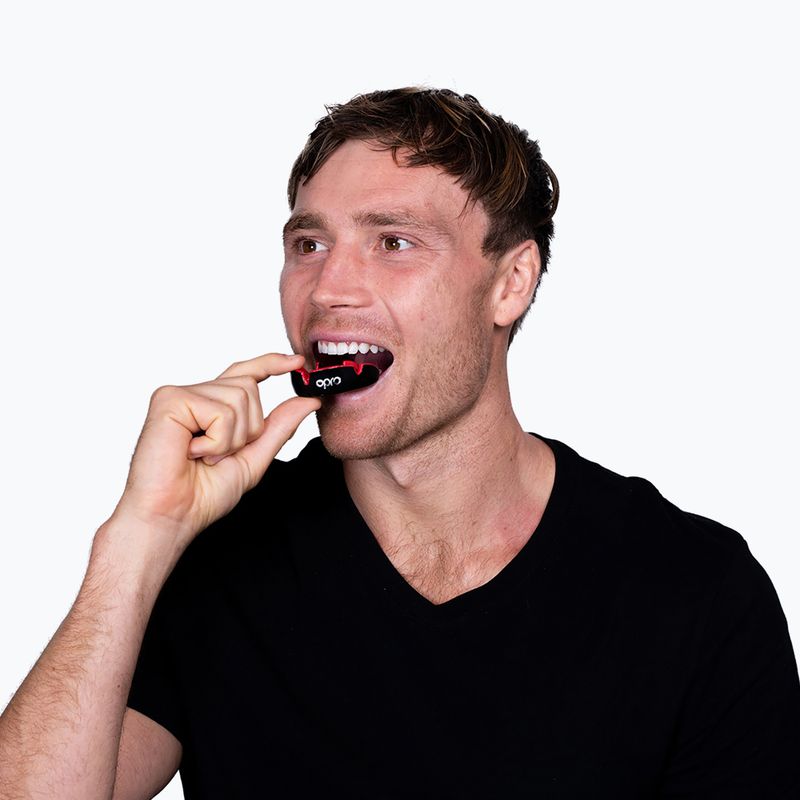 Protector maxilar Opro Silver GEN4 black/red 5