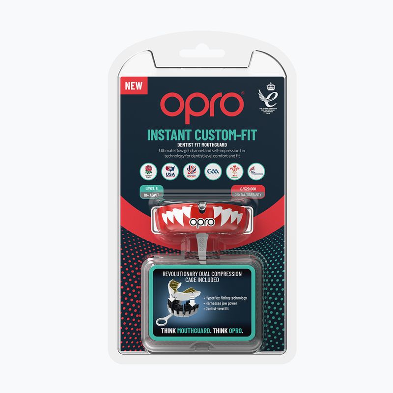 Protector maxilar Opro Instant Custom Fit Jaws red 2