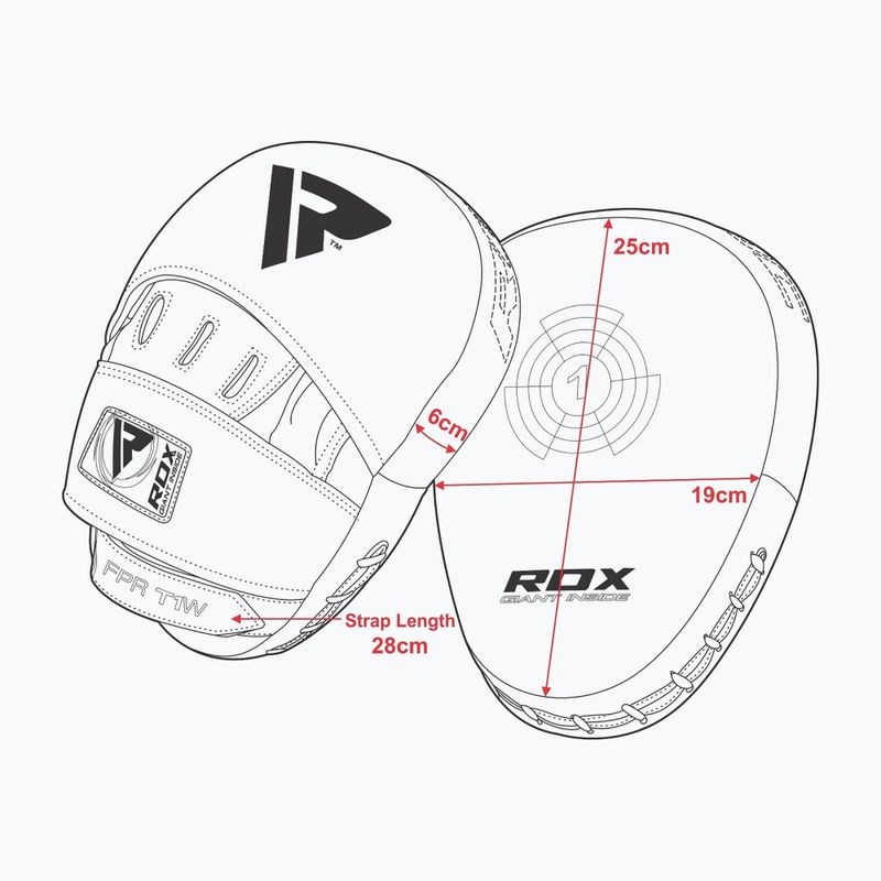 RDX Focus Pad T1 alb/negru discuri de antrenament RDX Focus Pad T1 alb/negru 7