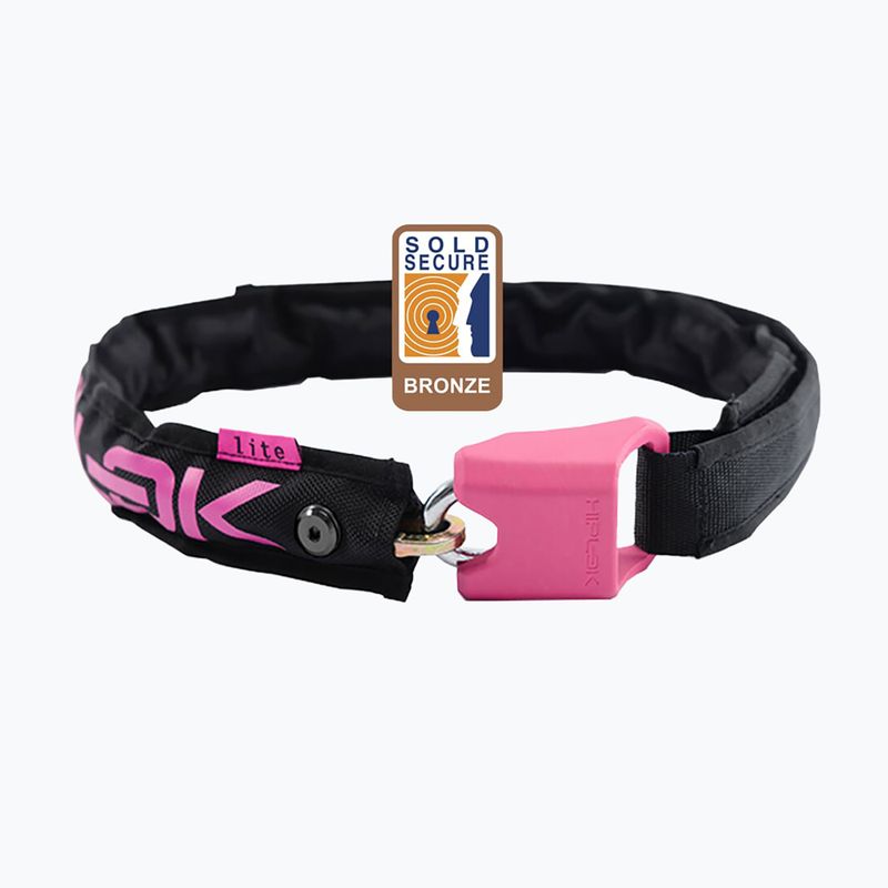 Lacăt pentru bicicletă Hiplok Lite black/pink 2