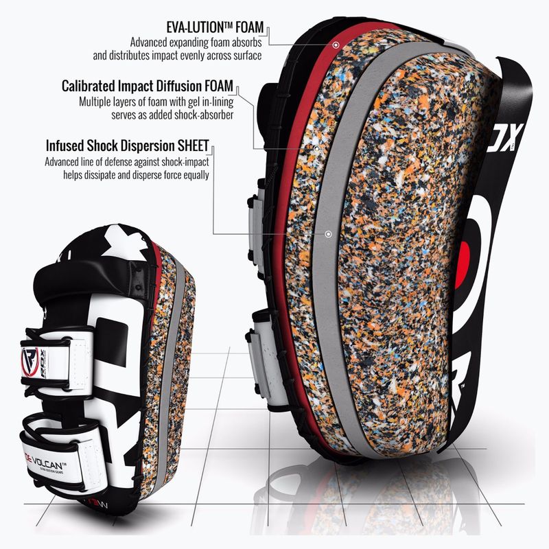 Scut de antrenament RDX T3 Muay Thai Kick Pads white/black 5