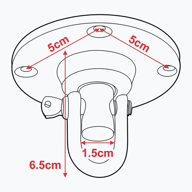 Suport de tavan pentru RDX Iron Swivel Regular sac de box negru SWI-R1B 5