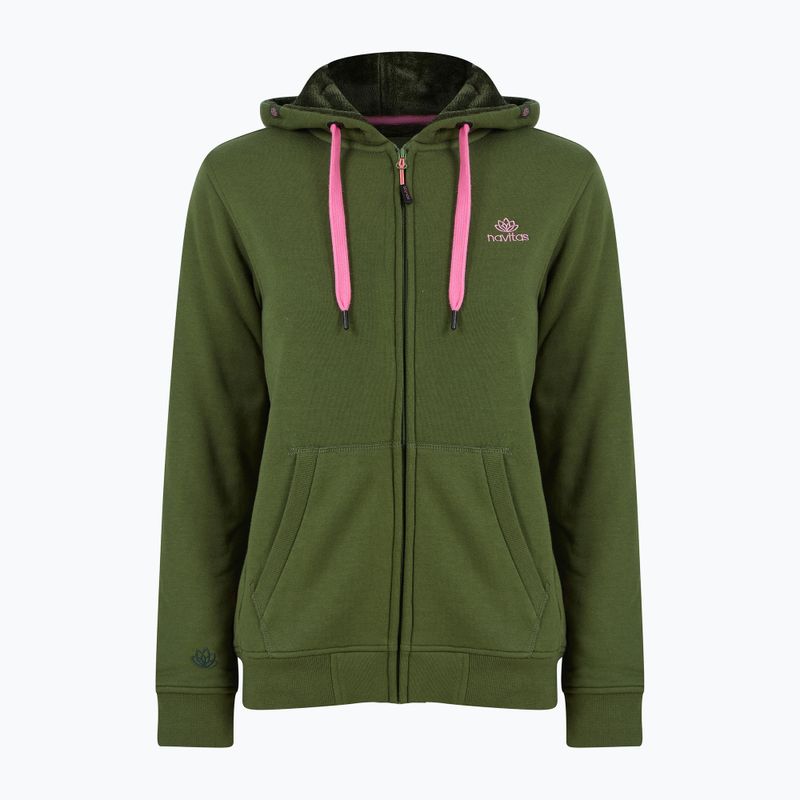 Bluză pentru femei Navitas Lily Sherpa Zip Hoody green