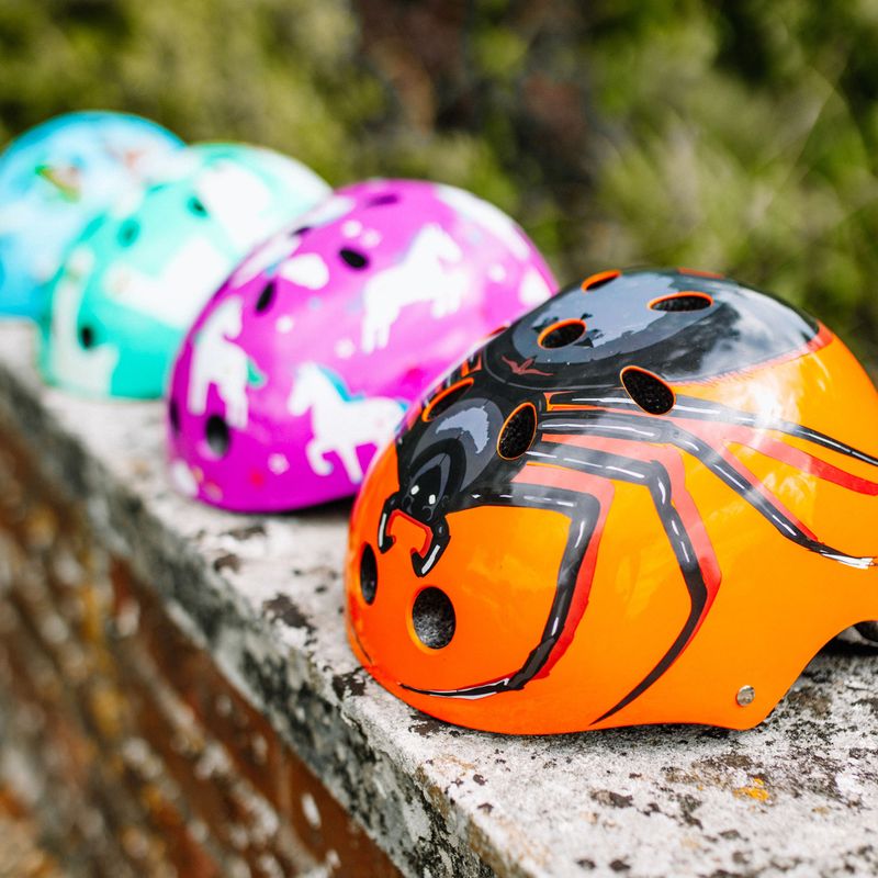 Cască de ciclism pentru copii Hornit Spider orange/black