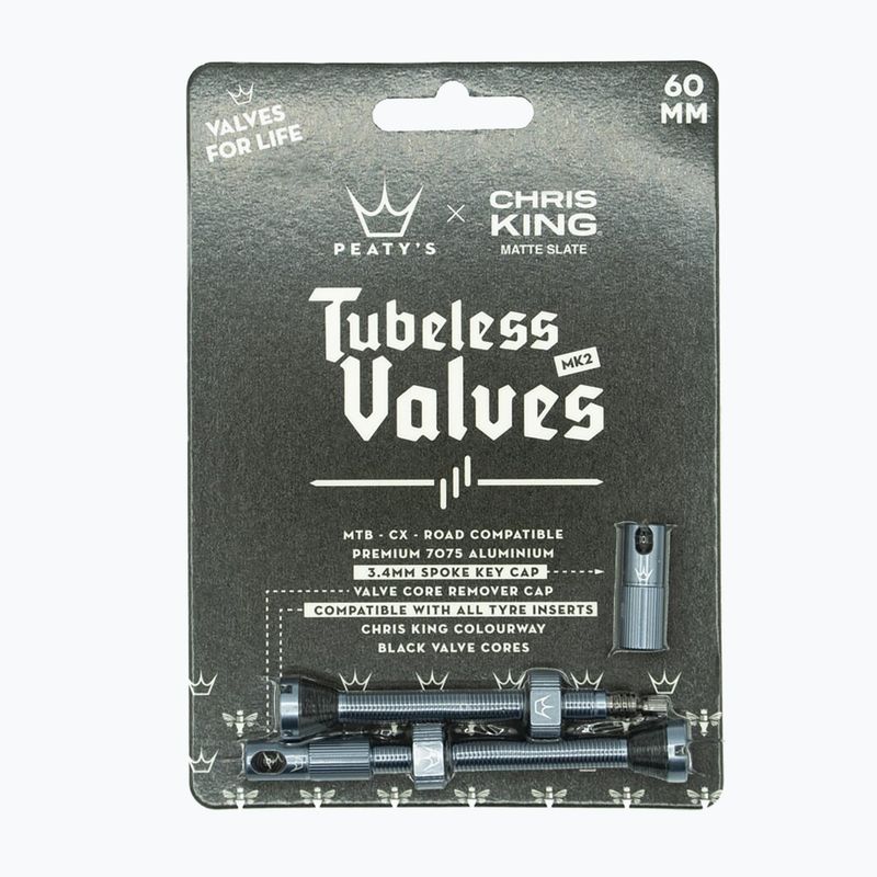Kit de supape Presta Peaty'S X Chris King Mk2 Tubeless Valves PTV2-60-SLT-12 83792 2
