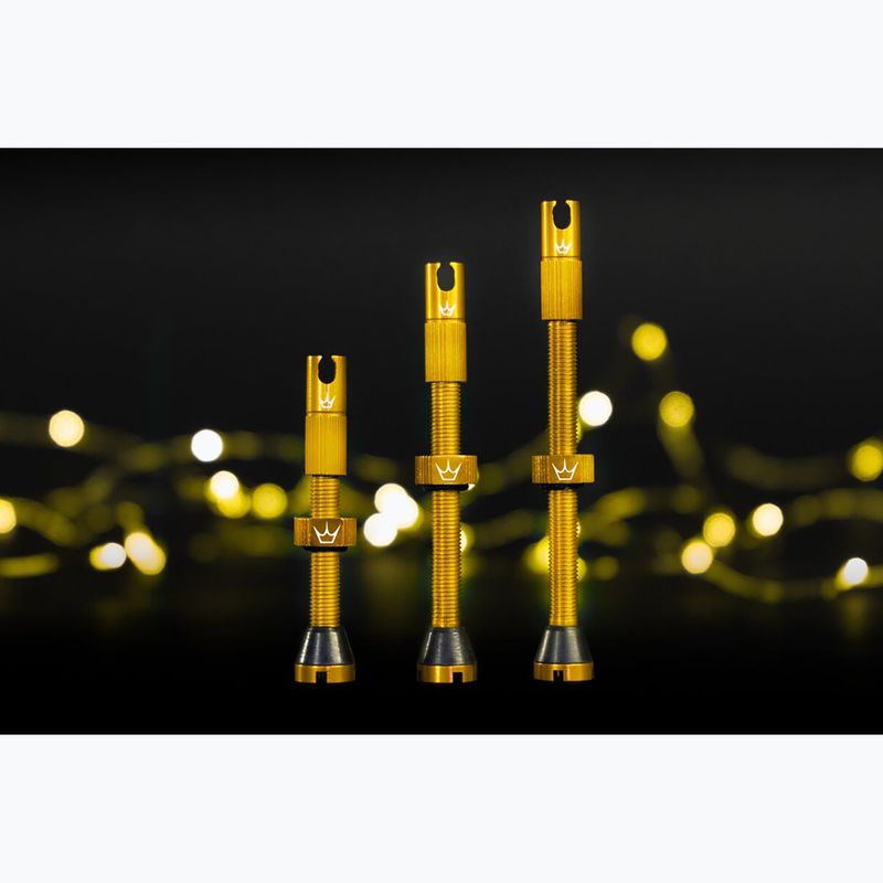 Set de supape presta Peaty's X Chris King MK2 Tubeless Valves 42 mm gold 3