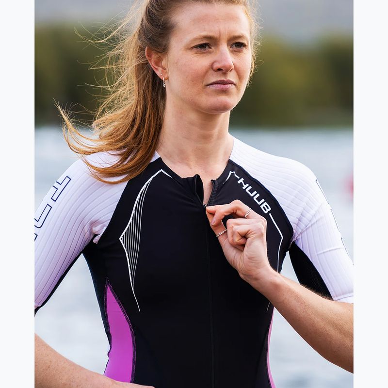 Costum de triatlon pentru femei HUUB Anemoi Aero Tri Suit negru și alb ANELCSW 8