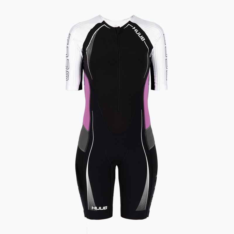 Costum de triatlon pentru femei HUUB Anemoi Aero Tri Suit negru și alb ANELCSW