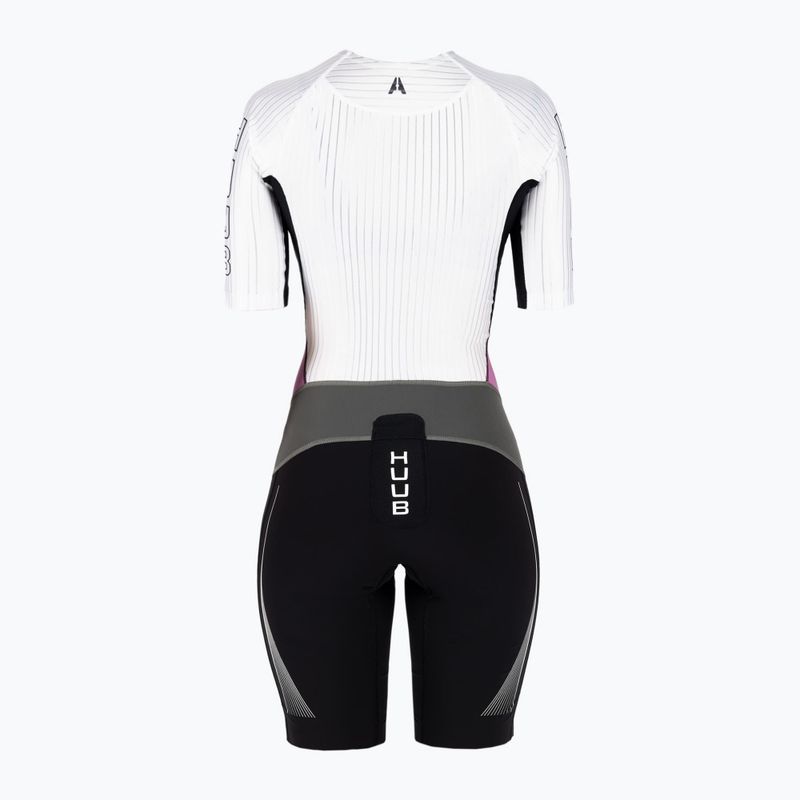 Costum de triatlon pentru femei HUUB Anemoi Aero Tri Suit negru și alb ANELCSW 2