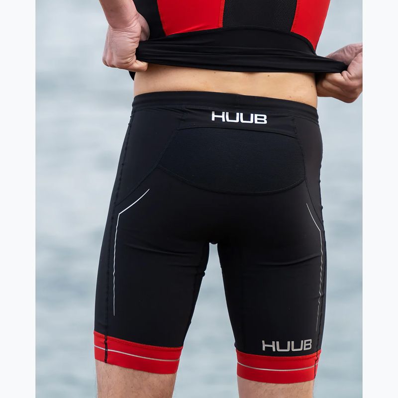 Pantaloni scurți de triatlon pentru bărbați HUUB Race Tri Short negru/roșu RCSH 5