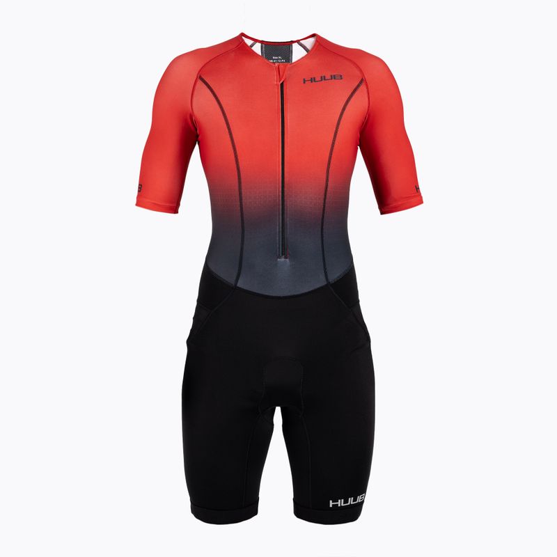Bărbați HUUB Commit Long Course Triathlon Suit negru/roșu COMLCS