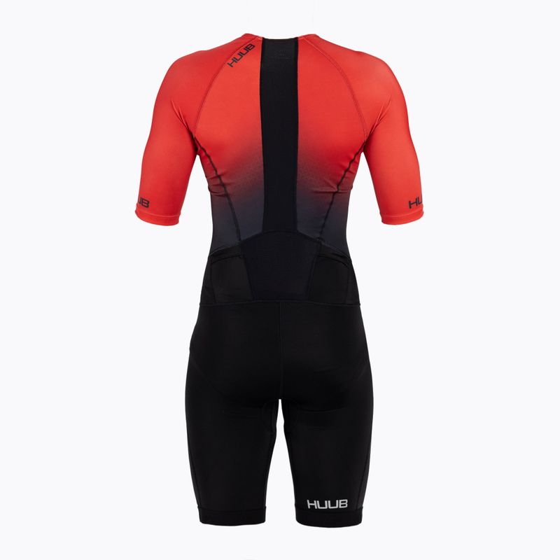 Bărbați HUUB Commit Long Course Triathlon Suit negru/roșu COMLCS 2