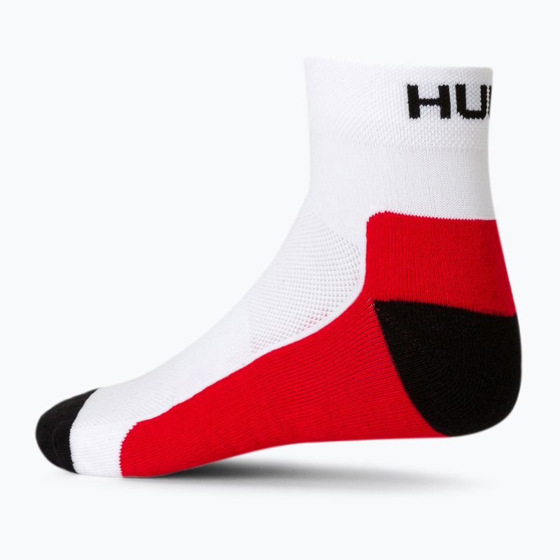 Șosete de alergare HUUB 2 pachete de 2 șosete albe RUNSOCK 3
