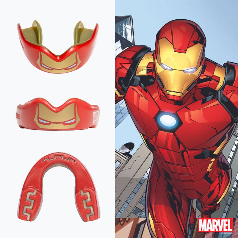 Protector de maxilar pentru copii  SAFEJAWZ Marvel Iron Man roșu 2