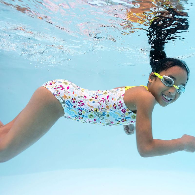 Costum de înot dintr-o piesă pentru copii  Splash About Jungle Paradise lime    Noutate