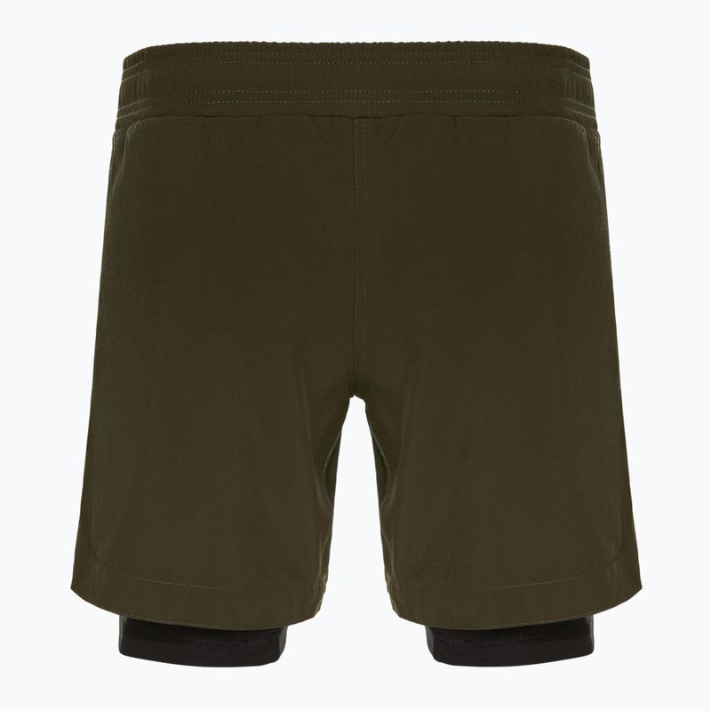 Pantaloni scurți de antrenament pentru bărbați FUMETSU Origins Dual Layer khaki 2
