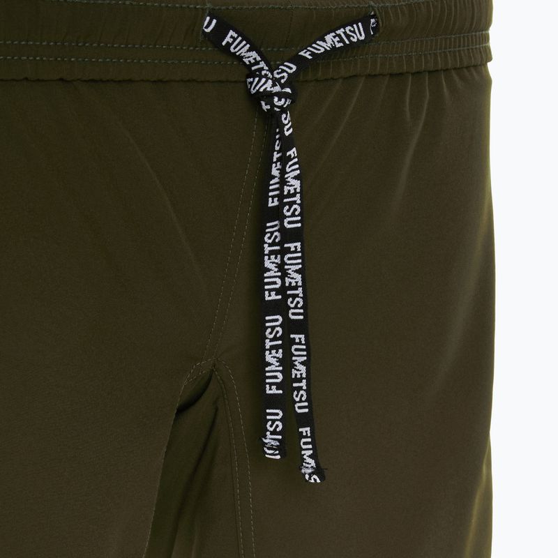 Pantaloni scurți de antrenament pentru bărbați FUMETSU Origins Dual Layer khaki 5