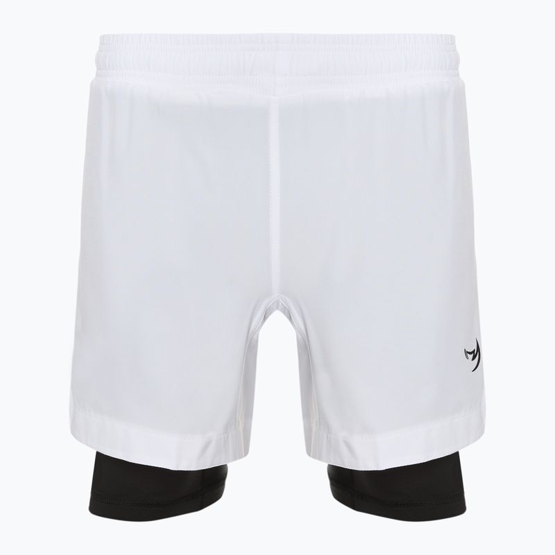 Pantaloni scurți de antrenament pentru bărbați FUMETSU Origins Dual Layer white