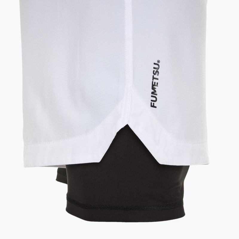 Pantaloni scurți de antrenament pentru bărbați FUMETSU Origins Dual Layer white 4