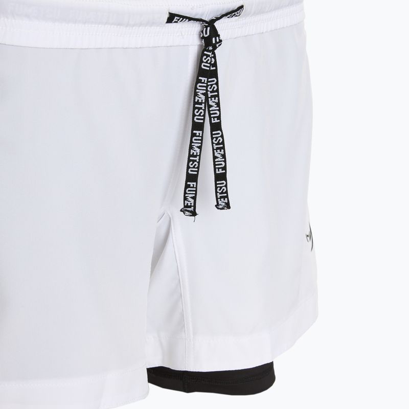 Pantaloni scurți de antrenament pentru bărbați FUMETSU Origins Dual Layer white 5