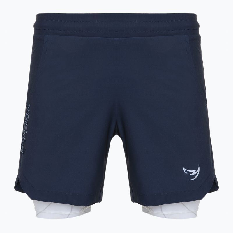 Pantaloni de antrenament pentru bărbați FUMETSU Icon Dual Layer Training navy/ white