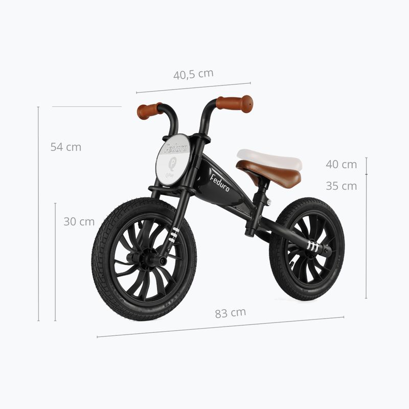 Bicicletă de echilibru pentru copii Qplay Feduro black 2